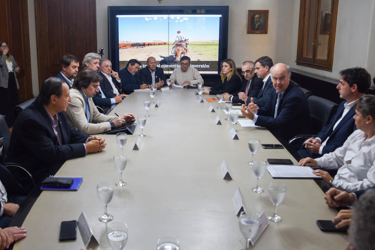 El equipo técnico de la Secretaría de Agricultura junto con el equipo del Senasa y los representantes de las entidades del campo