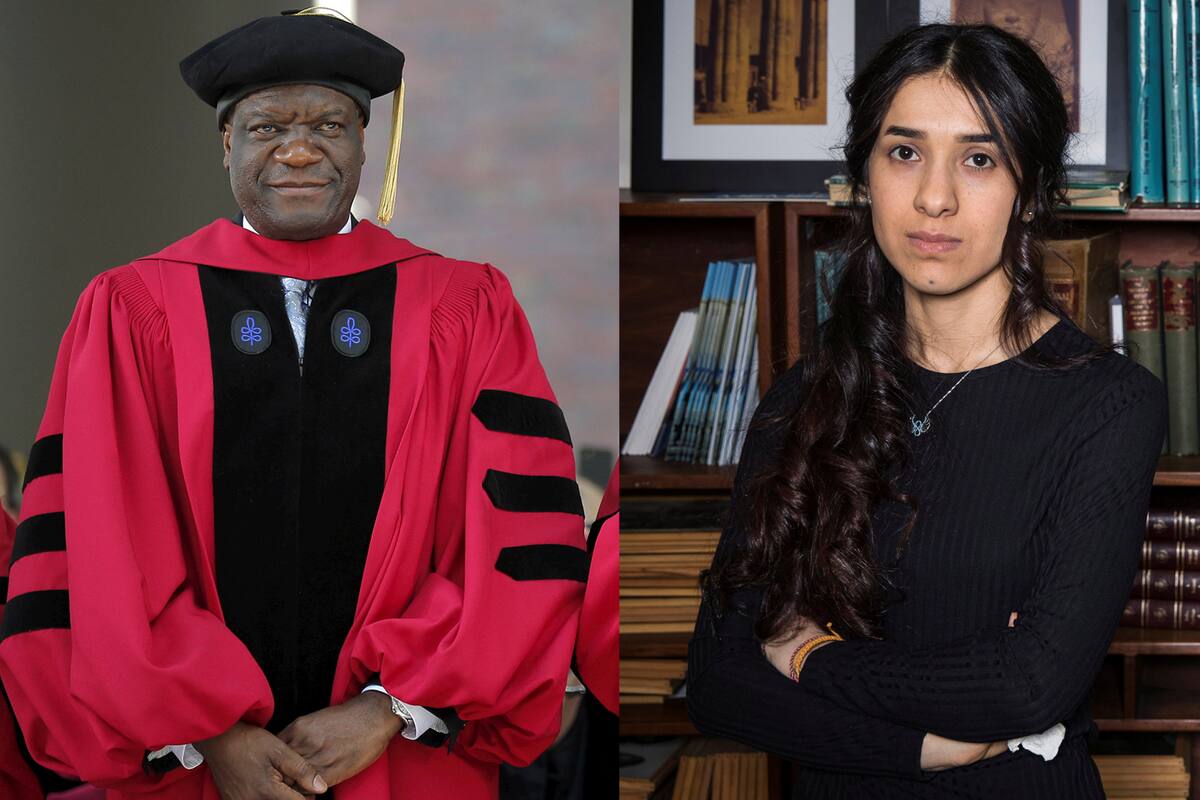 Él es ginecólogo y lleva años tratando a víctimas de violencia sexual en la República Democrática del Congo; ella fue esclava de Estado Islámico, se escapó y es activista