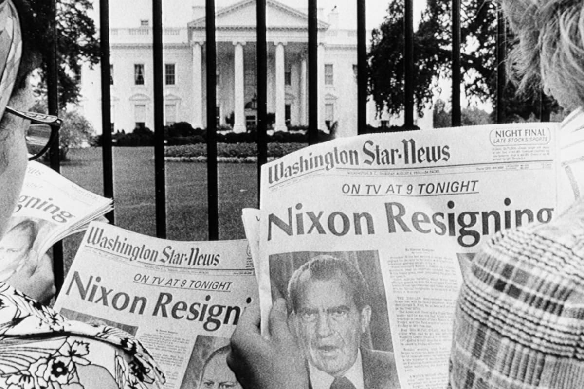 El escándalo obligó a Nixon a presentar la renuncia. Fuente: ABC
