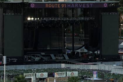 El escenario del concierto en Las Vegas