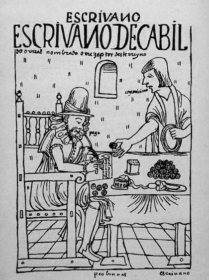 El Escribano se encargaba de asentar cada aporte a la dote en los días previos al casamiento.