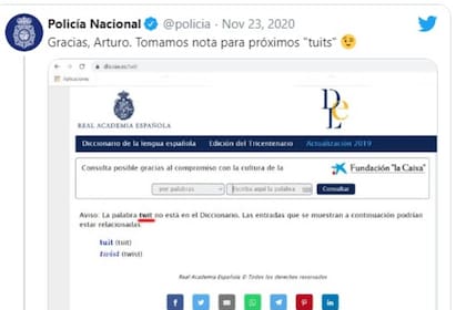 El escritor Arturo López Reverte cuestionó a la Policía Nacional de España por la utilización del lenguaje inclusivo, pero no advirtió un error propio.