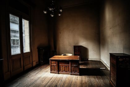 El escritorio de Borges en el Centro de Estudios y Documentación Jorge Luis Borges, en San Telmo