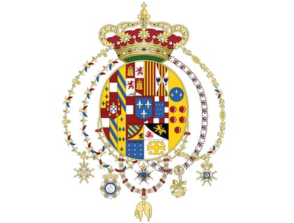 El escudo de la Casa de Borbón-Dos Sicilias.