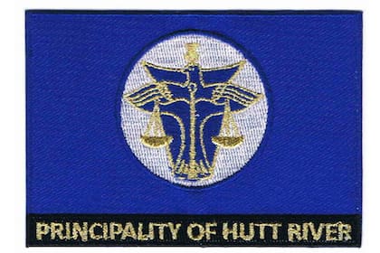 El escudo del Principado de Hutt River.