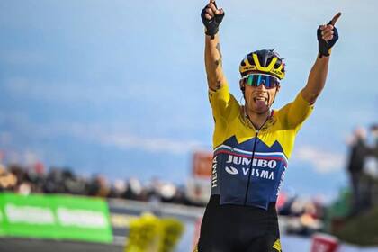 El esloveno Roglic compartió con sus seguidores cómo quedó tras una caída