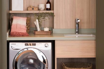 El espacio de Martin Ivo Drje Kordich en Experiencia Living, la propuesta ideal para la incorporación de la nueva melamina RH en la zona del lavadero.