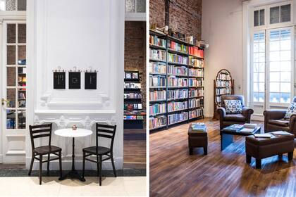El espacio incluye una librería enfocada en narrativa contemporánea y literatura infantil (con frecuentes lecturas para chicos).