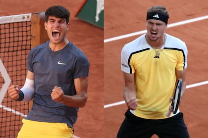 El español Carlos Alcaraz o el alemán Alexander Zverev: uno de los dos será el nuevo campeón de Roland Garros