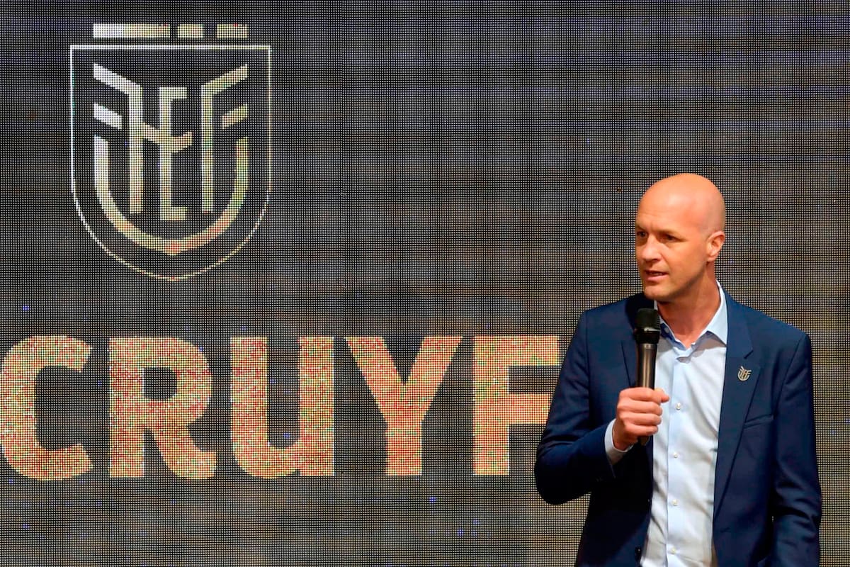 El español Jordi Cruyff, en enero de este año, cuando anunció su vinculación con la Federación Ecuatoriana de Fútbol; renunció luego de seis meses, y sin haber dirigido un solo entrenamiento.