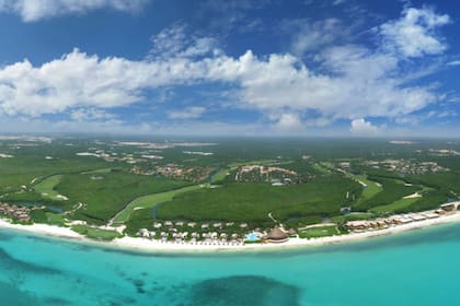 El espectacular escenario: la cacha de El Camaleón Mayakoba, donde estará en juego la clasificación para el Masters y el Open