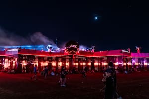 El espectacular stand de Budweiser.