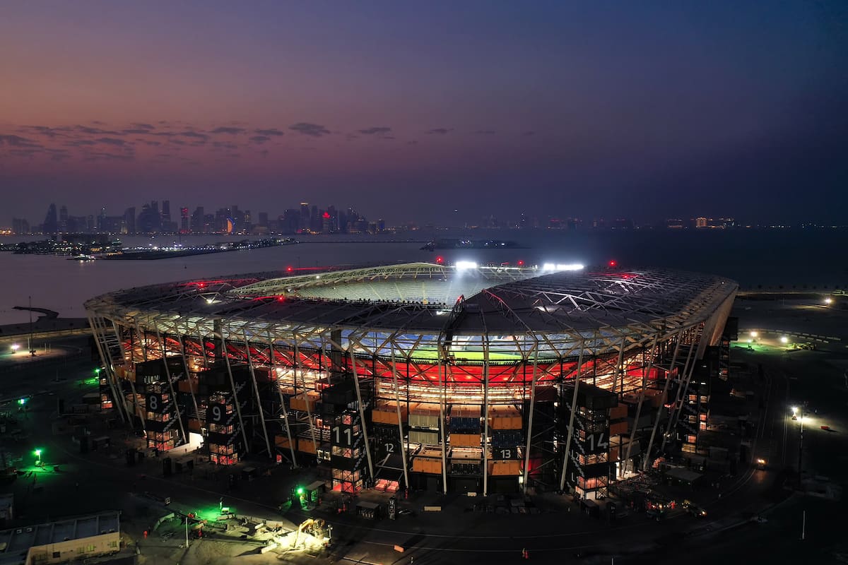 El estadio Abu Ras Aboud Stadium, de Qatar. La empresa Fortem Technologies, compañía militar, proveerá de drones que derriban a otros dones que puedan interferir en el espacio aéreo de los estadios durante la celebración de los partidos del próximo Mundial.