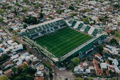 El estadio de Banfield, en una vista aérea