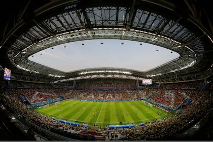 El estadio de Kazan: aquí jugará Argentina el sábado contra Francia