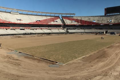 El estadio de River y su progreso en la mega obra que se desarrolla en la cancha.