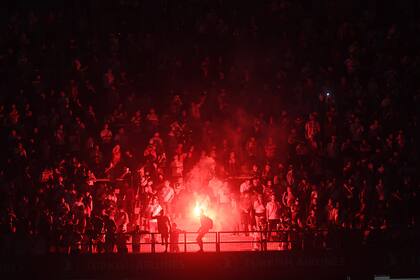 El estadio Monumental luce colmado para la celebración del tercer aniversario de la Copa Libertadores ganada por River en Madrid ante Boca.