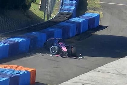 El estado gravemente dañado del monoplaza de Franco Colapinto