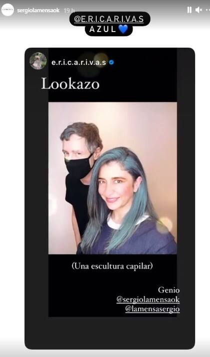 El estilista Sergio Lamensa compartió el impresionante cambio de look de Erica Rivas