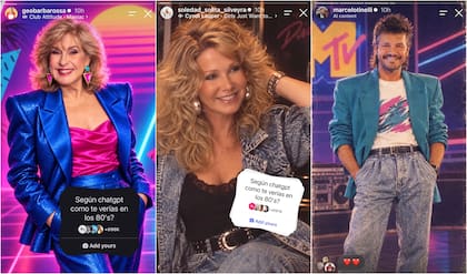 El estilo 80 de Georgina Barbarossa, Marcelo Tinelli y Soledad Silveyra