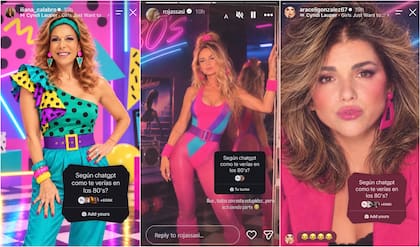 El estilo 80 de Iliana Calabró, Sabrina Rojas y Araceli González