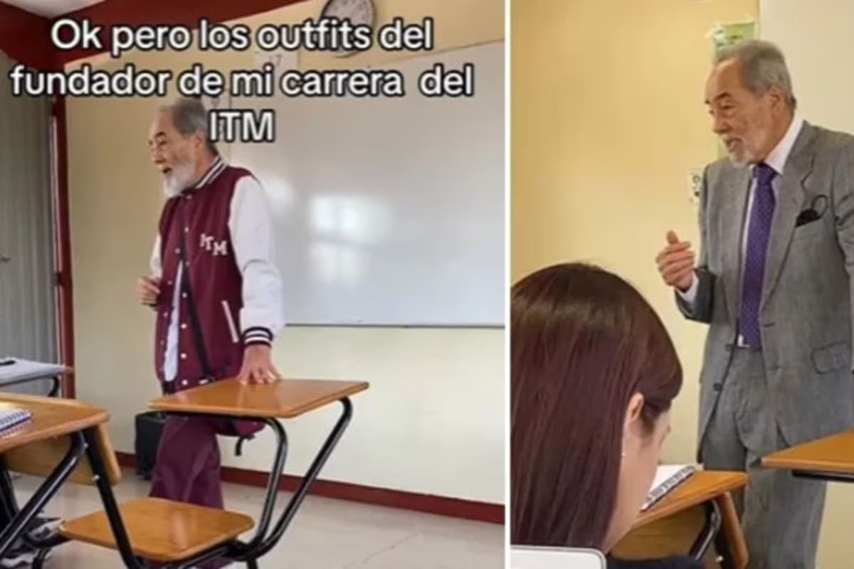 El estilo de vestimenta del profesor marcó tendencia en TikTok.