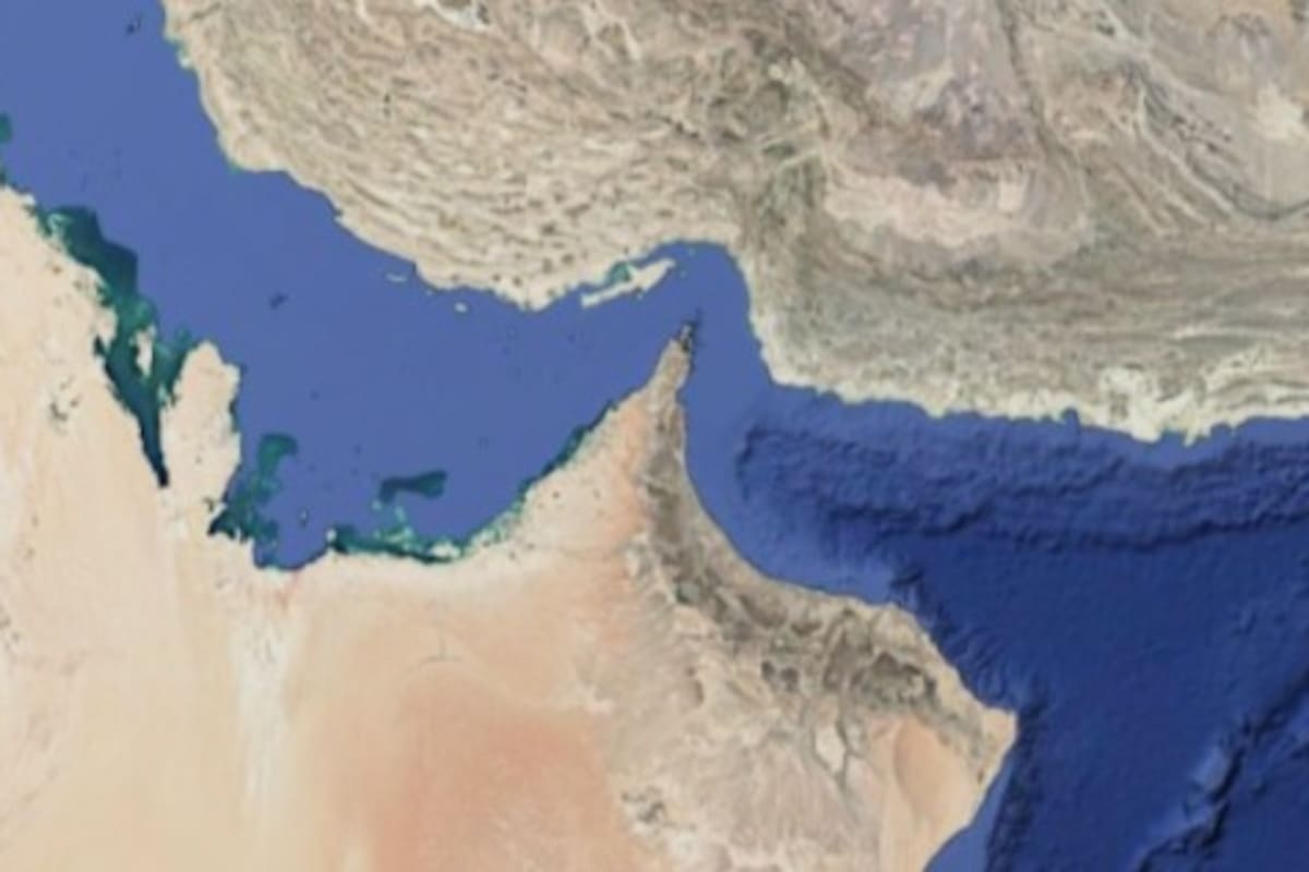 El estrecho de Ormuz, en una imagen de Google Earth