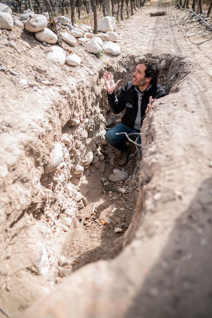 El estudio de los suelos es fundamental para Sebastián Zuccardi.