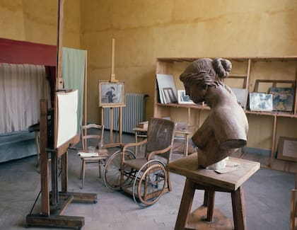 El estudio de Pierre-Auguste Renoir, en el museo de Cagnes-sur-Mer