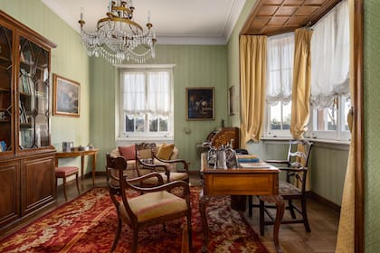 El estudio en el que Aldo Gucci trabajaba cuando estaba en casa.