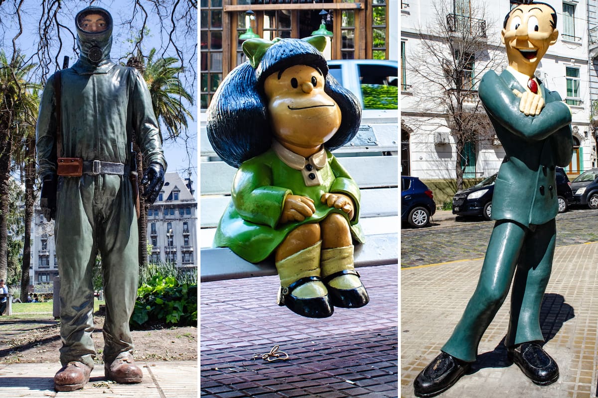 El Eternauta, Mafalda e Isidoro Cañones están inmortalizados en el Paseo de la Historieta
