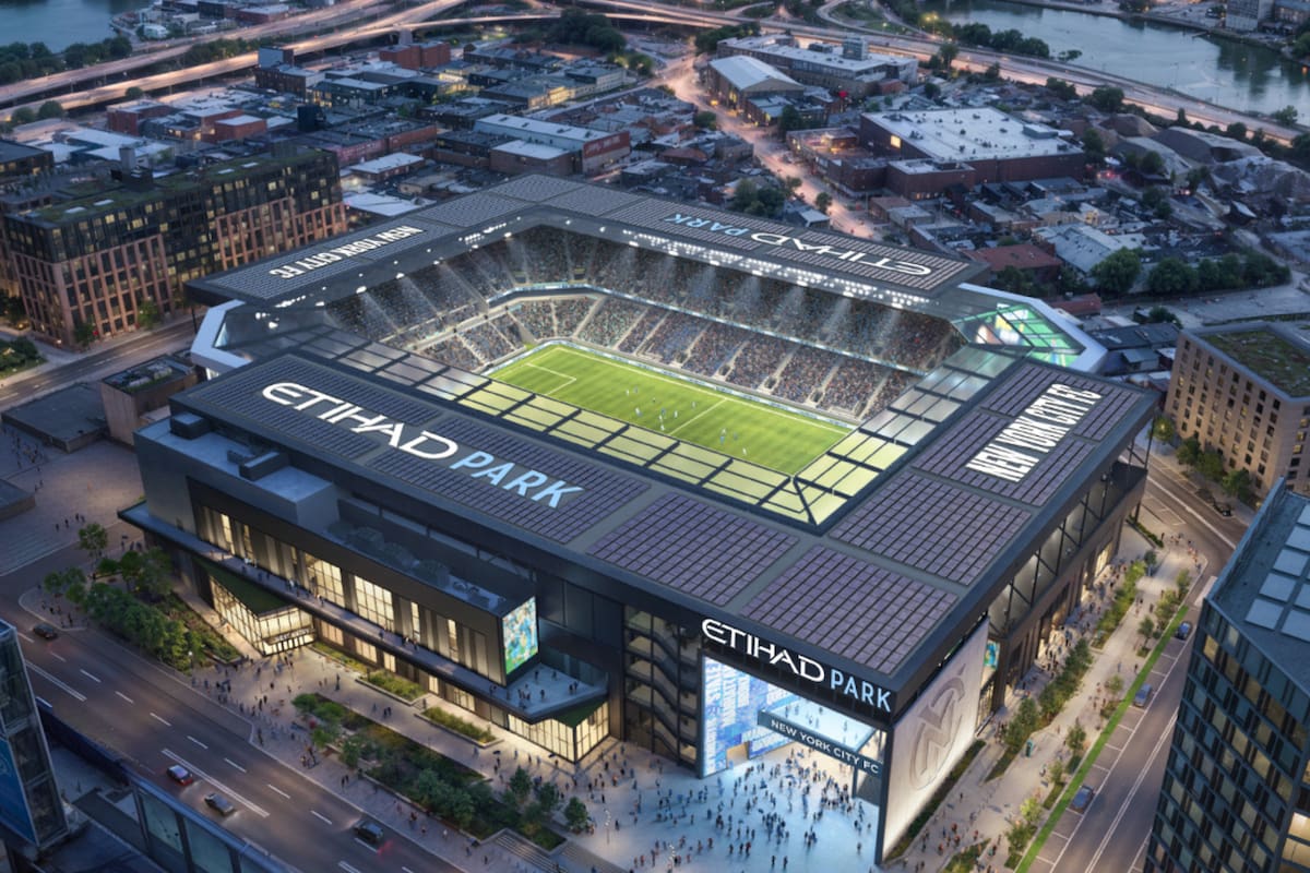 El Etihad Park será el primer estadio en Nueva York diseñado específicamente para el fútbol