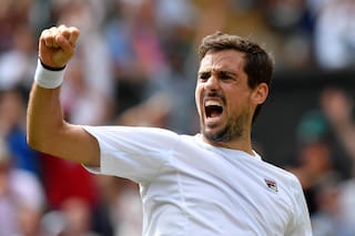 Pella: el zurdo que dejó de ser negativo y triste para sacudir Wimbledon