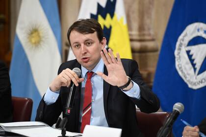 El eurodiputado español Javi López, durante su participación en la 14 Sesión Plenaria de la Asamblea Parlamentaria Euro-Latinoamérica, en Buenos Aires