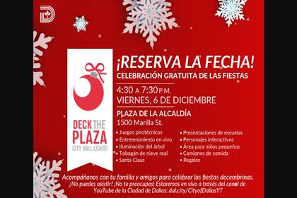 El evento Deck The Plaza se realizará hoy, viernes 6 de diciembre