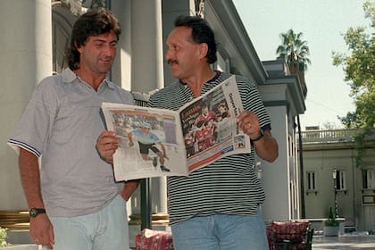 Luque con Kempes, reviviendo glorias pasadas.