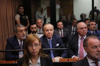 El expresidente Carlos Menem, durante el juicio en el que fue absuelto
