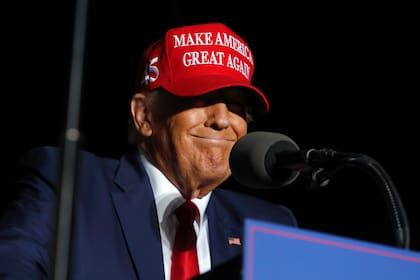 El ex presidente Donald Trump en un evento en Latrobe, Pensilvania el 5 de noviembre del 2022.  . (Foto AP/Jacqueline Larma)
