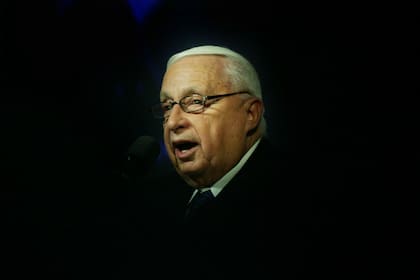 El ex primer ministro israelí Ariel Sharon, durante una conferencia en 2005