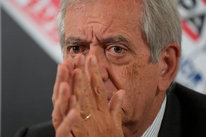 El exauditor general del Vaticano, Libero Milone, durante una conferencia de prensa