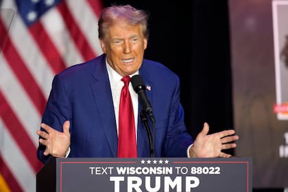 El excandidato presidencial republicano Donald Trump durante un mitin de campaña