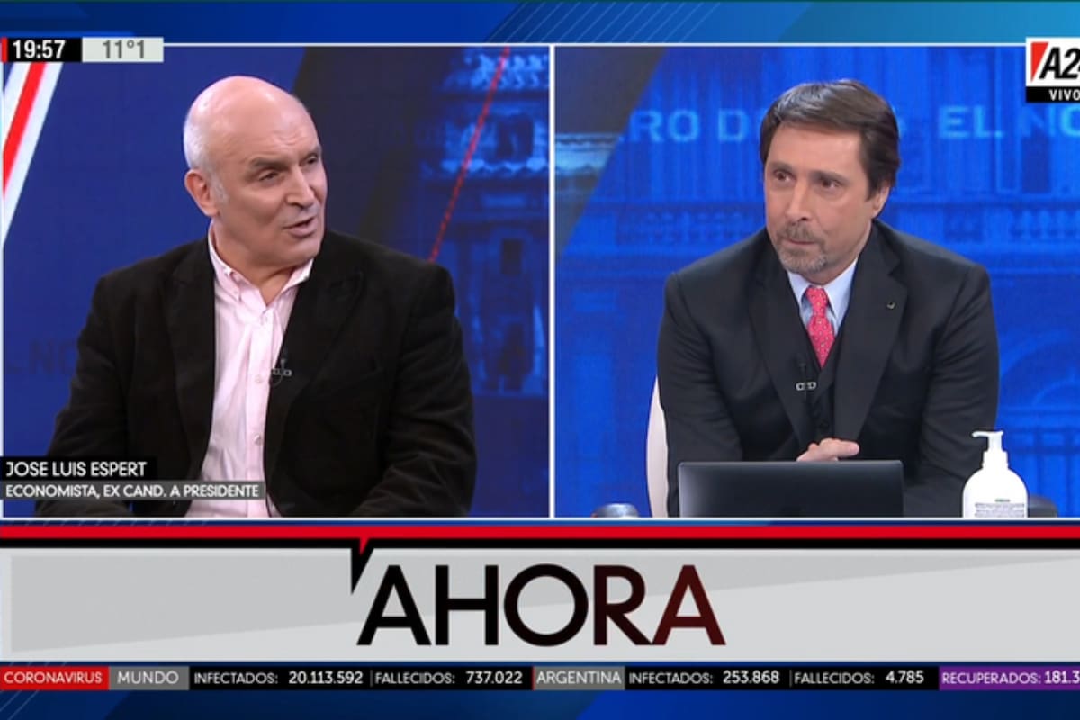 El excandidato presidencial y el periodista se cruzaron duramente en vivo durante el aire de El noticiero de A24