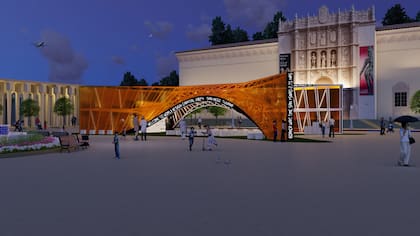El “EXCHANGE Pavilion”, que se encuentra en la Plaza de Panamá del Parque Balboa, será parte de la Semana del Diseño San Diego 2024