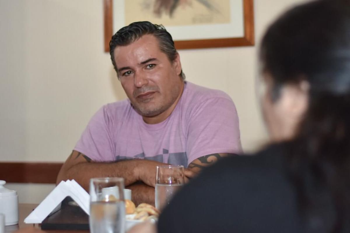 El exdiputado Juan Ameri, en una foto publicada en la cuenta de Facebook de su agrupación El Aguante