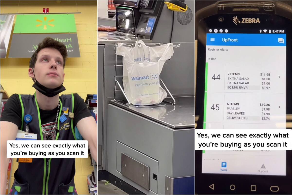 El exempleado de Walmart registró cómo se monitorean las compras en las cajas de autopago