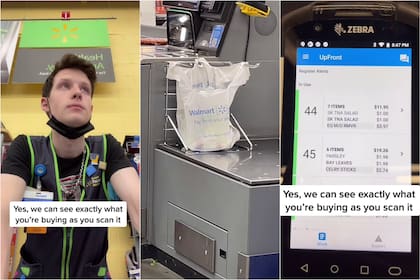 El exempleado de Walmart registró cómo se monitorean las compras en las cajas de autopago