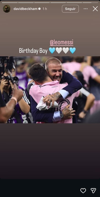 El exfutbolista compartió varias postales con el capitán de la selección argentina (Captura: Instagram @davidbeckham)