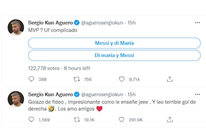 El exfutbolista estuvo al pendiente de las actuaciones de sus amigos y excompañeros