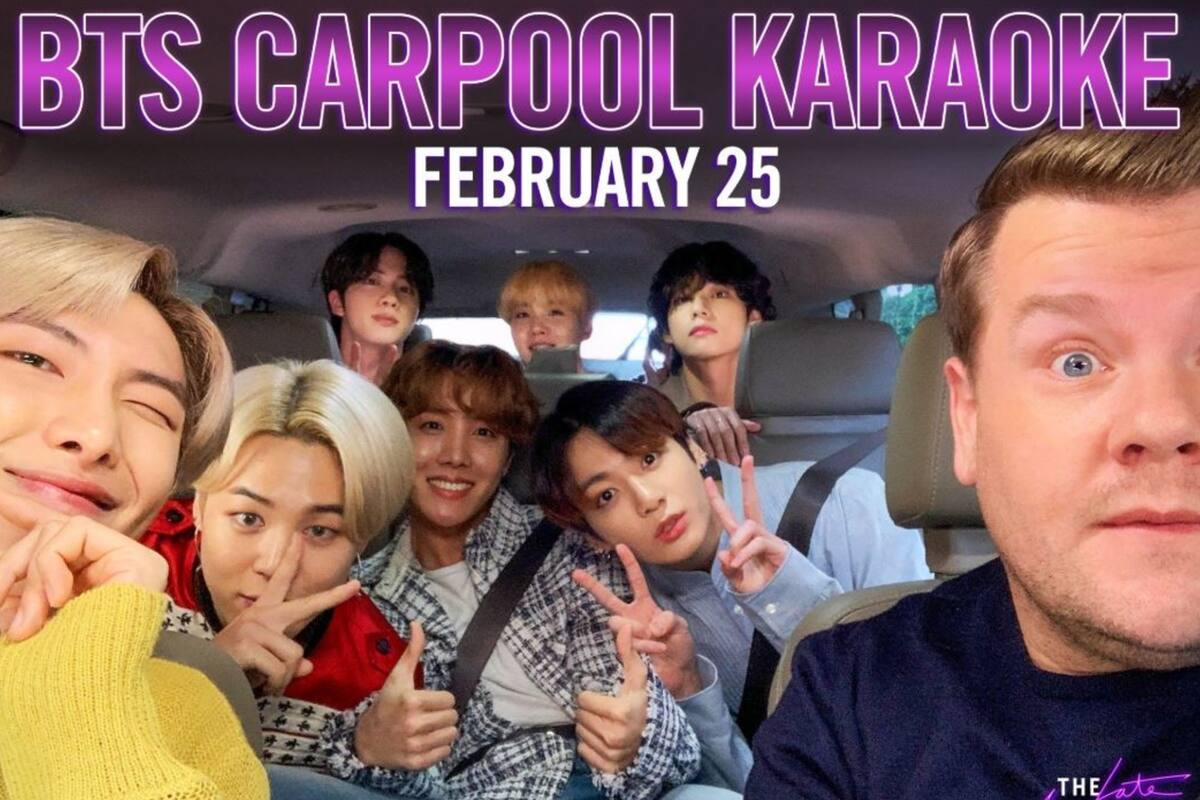 El exitoso grupo de pop coreano estuvo en el clásico Carpool Karaoke de Corden y fueron tendencia en Twitter