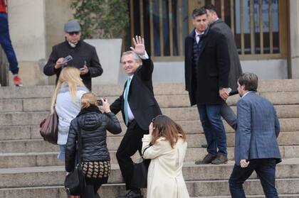 El exjefe de gabinete, Alberto Fernández; en los tribunales de Comodoro Py